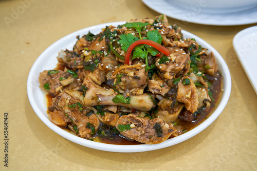 A delicious Chinese dish, duck with lemon