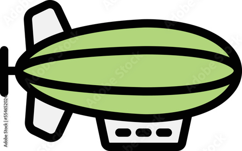 Zeppelin Vector Icon Design Illustration