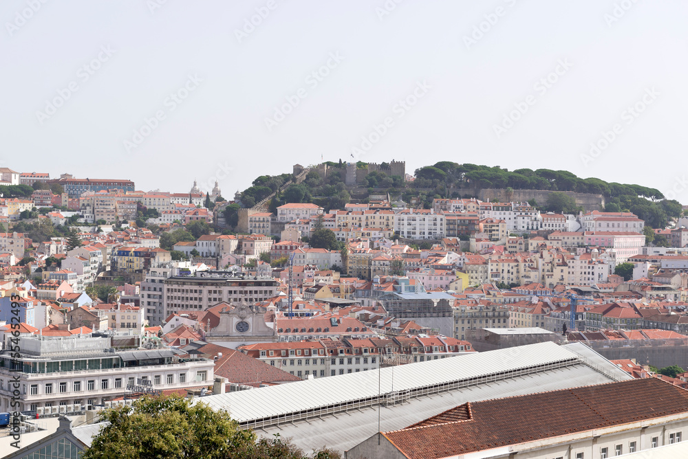 Lisbon cityscape and Castle of São Jorge, Portugal