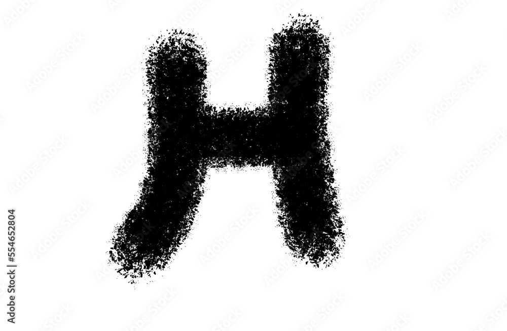 Black font of the brush. Letters H abstract text. Isolated white letters on white background.
Black font of the brush. Letters H abstract text. Isolated white letters on white background.