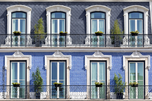 Colourful buildings, Lisbon, Portugal