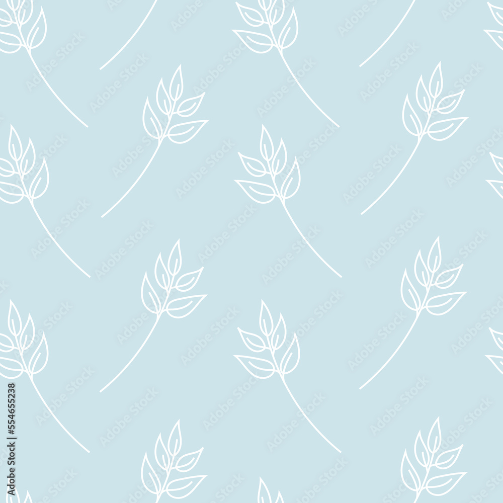 Simple floral seamless pastel colored pattern. Pretty floral background