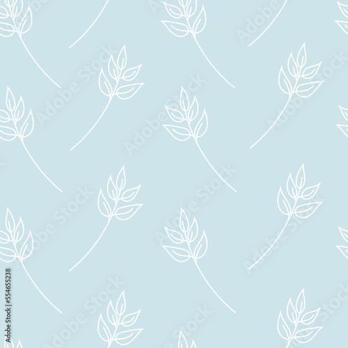 Simple floral seamless pastel colored pattern. Pretty floral background