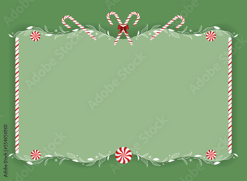 A peppermint candy border design with copy space
