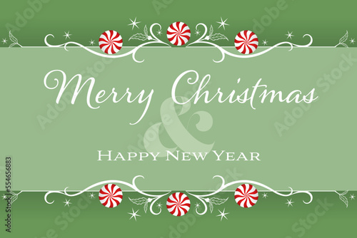 A peppermint candy border design with copy space

