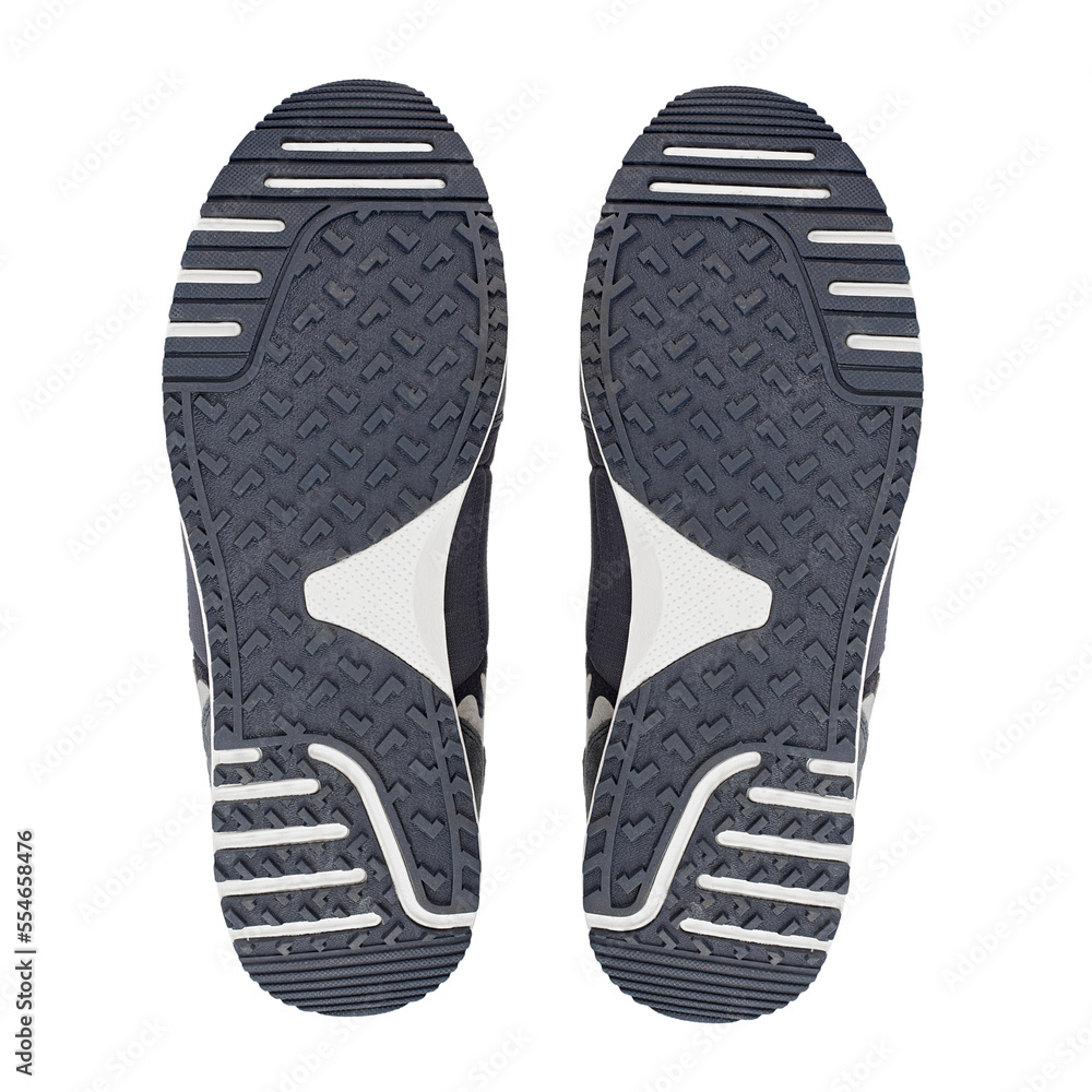 Light running sport shoes sole isolated on white background. Fashionable stylish sports casual shoes. Light running sport shoes sole isolated on white background. Fashionable stylish sports casual shoes.