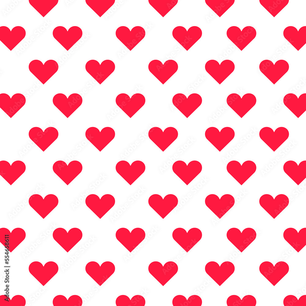 St Valentine's holiday. Red hearts. Relationship, emotion, passion, love. Seamless pattern, texture, paper, packaging design. jpeg image jpg 
