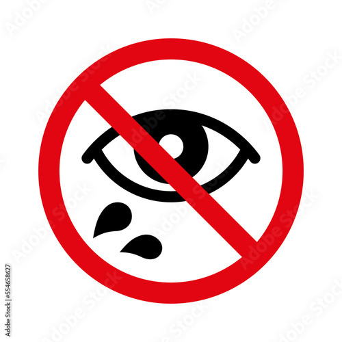 Avoid contact with eyes icon symbol. Keep out of your eyes pictogram. Simple vector icon.