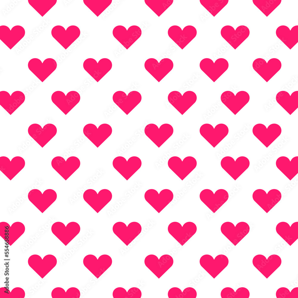 St Valentine's holiday. Red hearts. Relationship, emotion, passion, love. Seamless pattern, texture, paper, packaging design.
