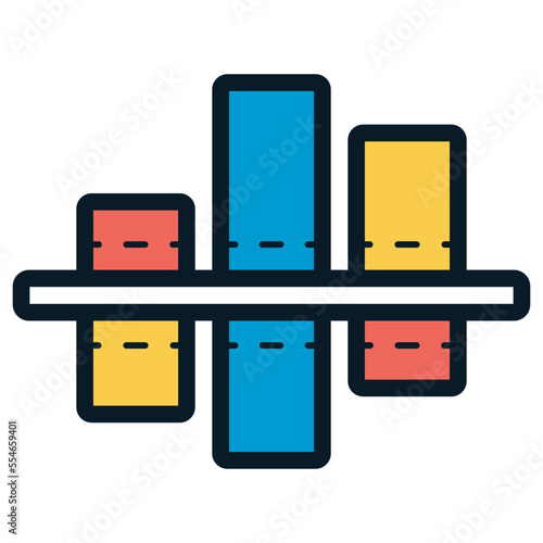 statistical bar graph icon