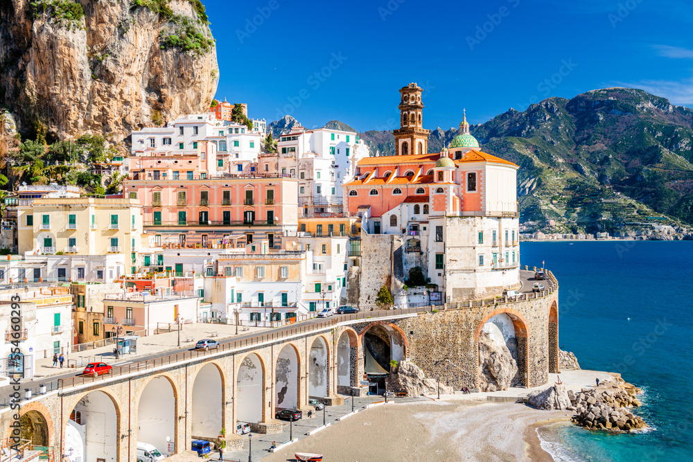 Atrani, Italy along the beautiful Amalfi Coast