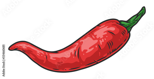 Chili pepper colorful element detailed