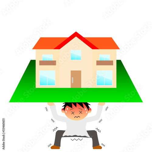 住宅ローンに苦しむ男性