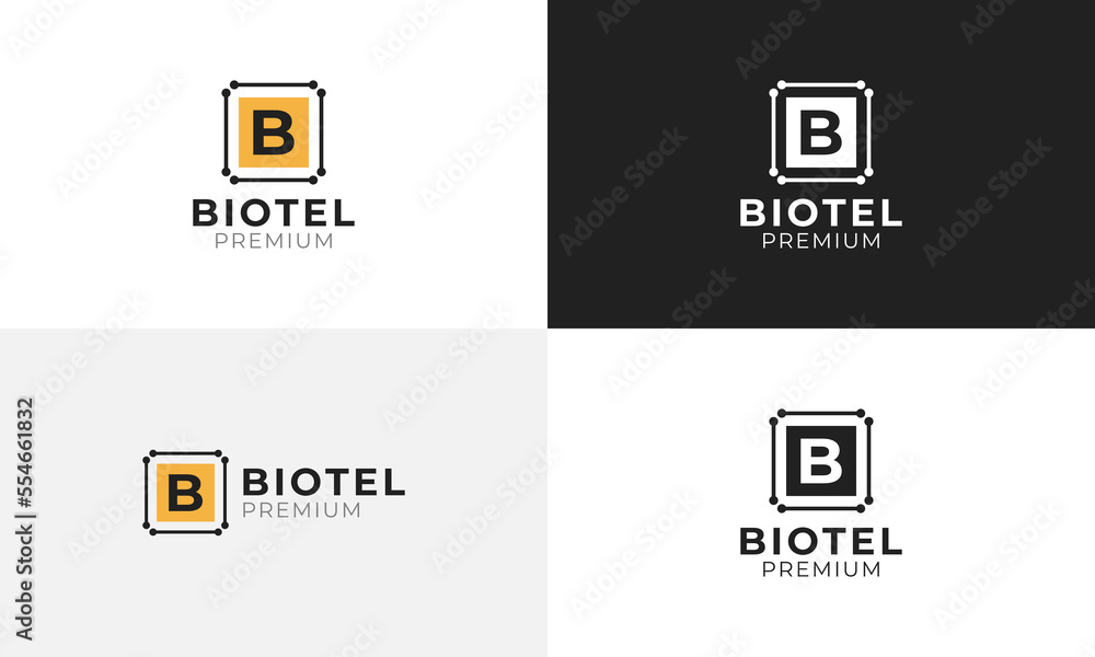 Biotel B Letter Logo Biotel B Letter Logo