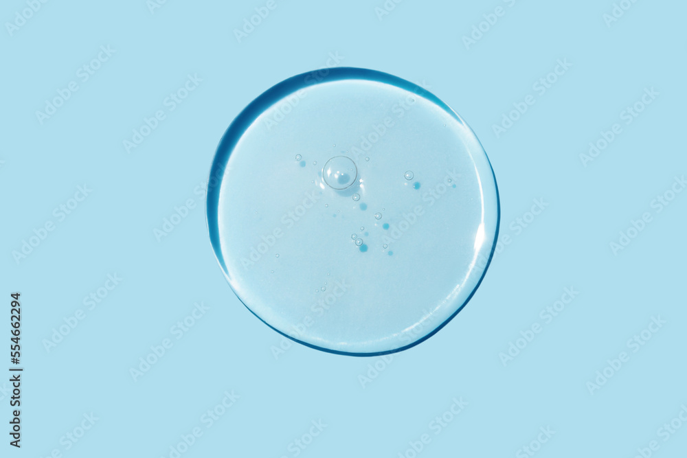 transparent gel on a blue background transparent gel on a blue background