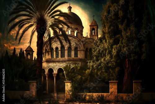 Jerusalem s Mary Magdalene Church  which is situated next to the Garden of Gethsemane. Generative AI