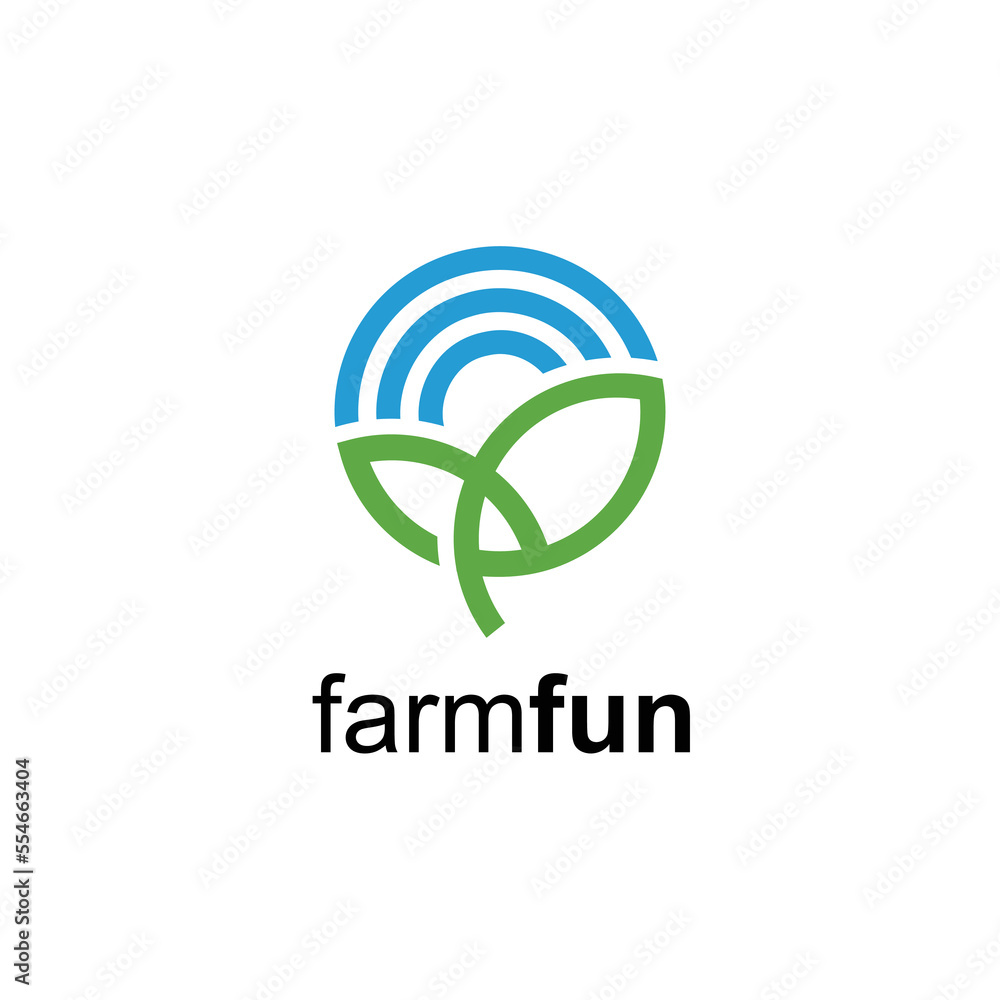leaf and water for farm and ecology logo leaf and water for farm and ecology logo