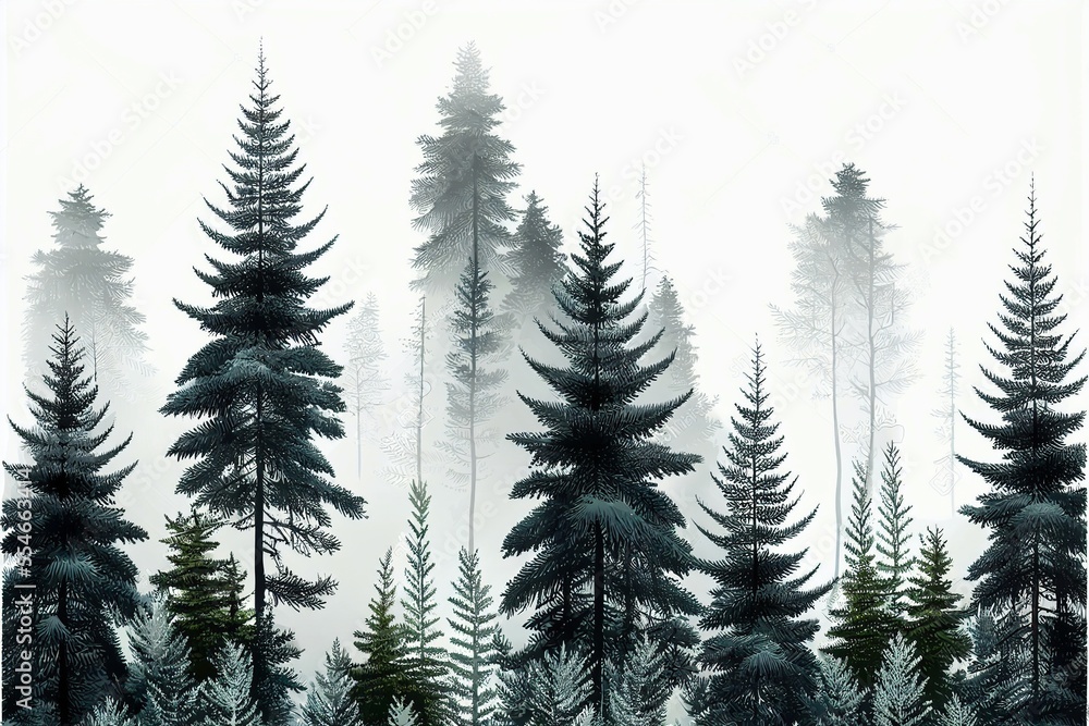 Winter Spruce Tree Forest Winter Spruce Tree Forest