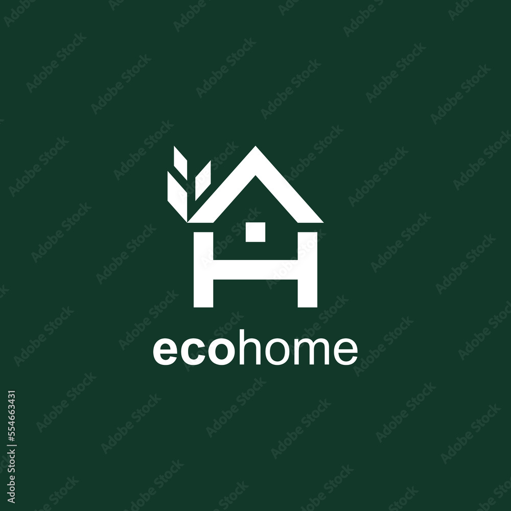 home and leaf for farm and eco home logo home and leaf for farm and eco home logo