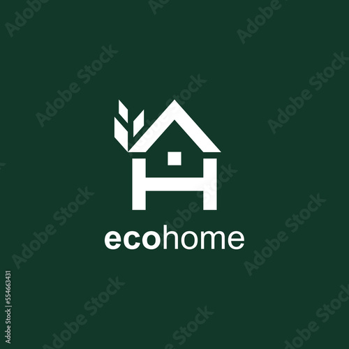 home and leaf for farm and eco home logo 