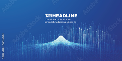 The convergence of points and lines is like a snowy mountain, which is suitable for the background of Internet technology big data.