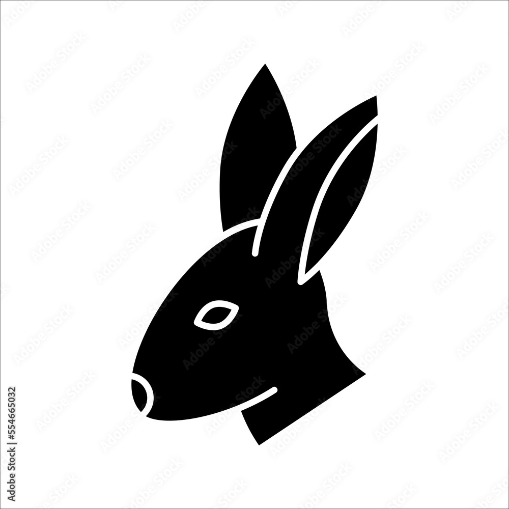 Rabbit icon. vector illustration isolated on white background Rabbit icon. vector illustration isolated on white background