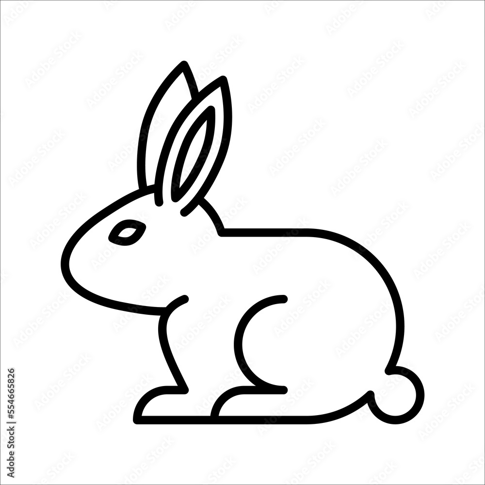 Obraz premium Rabbit icon. vector illustration isolated on white background