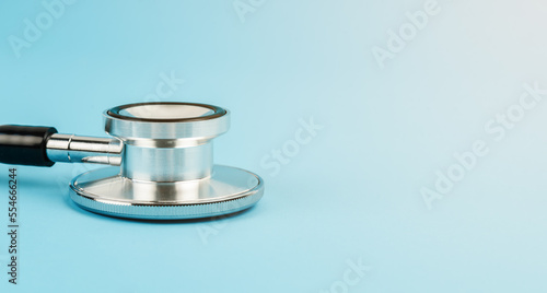 A Healthcare Stethoscope Blue Background Medical