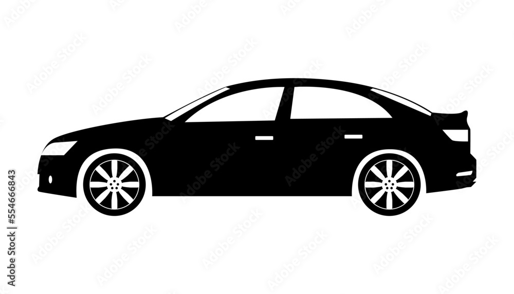 car black and white icon