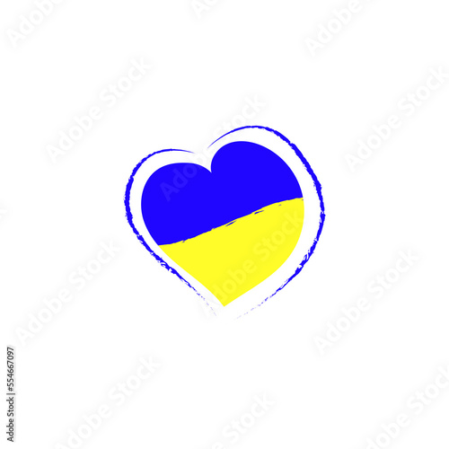 Free Download Love Ukraine emblem, greetings card. Ukraine independence day, national holiday 24th of august with vector heart in flag colors - GFXLoad