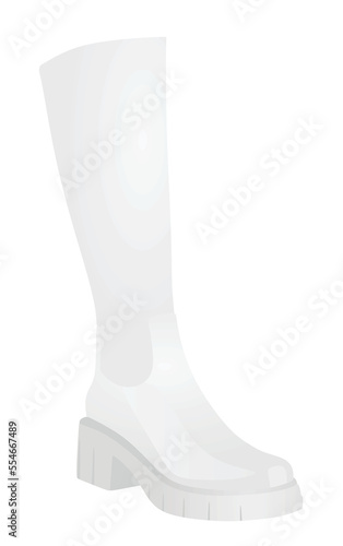 White woman ankle shoe. vector illustration