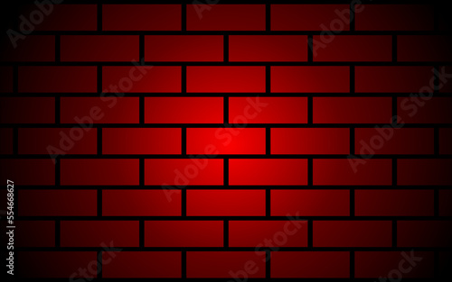 Red glow brick wall background