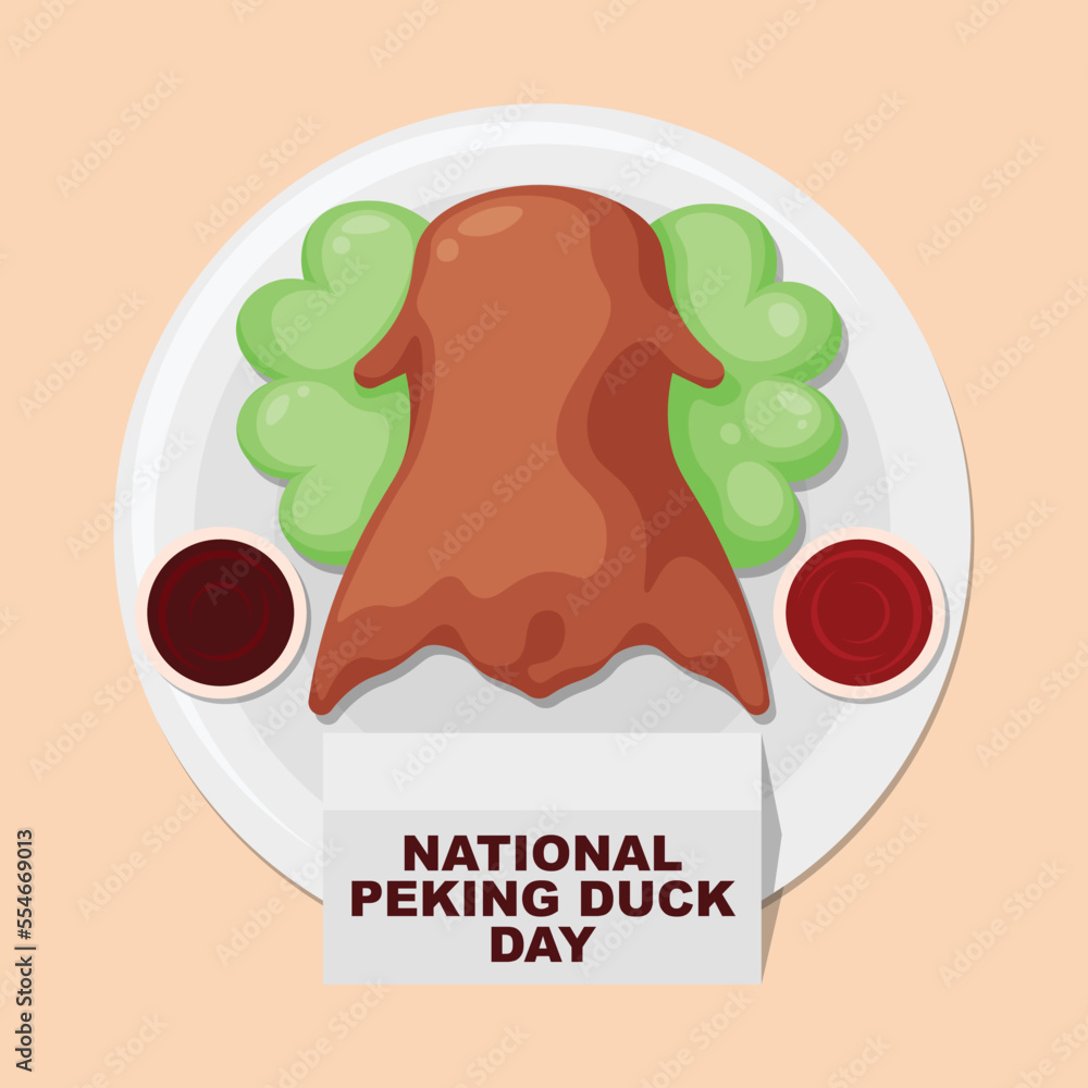 National Peking Duck Day background. National Peking Duck Day background.
