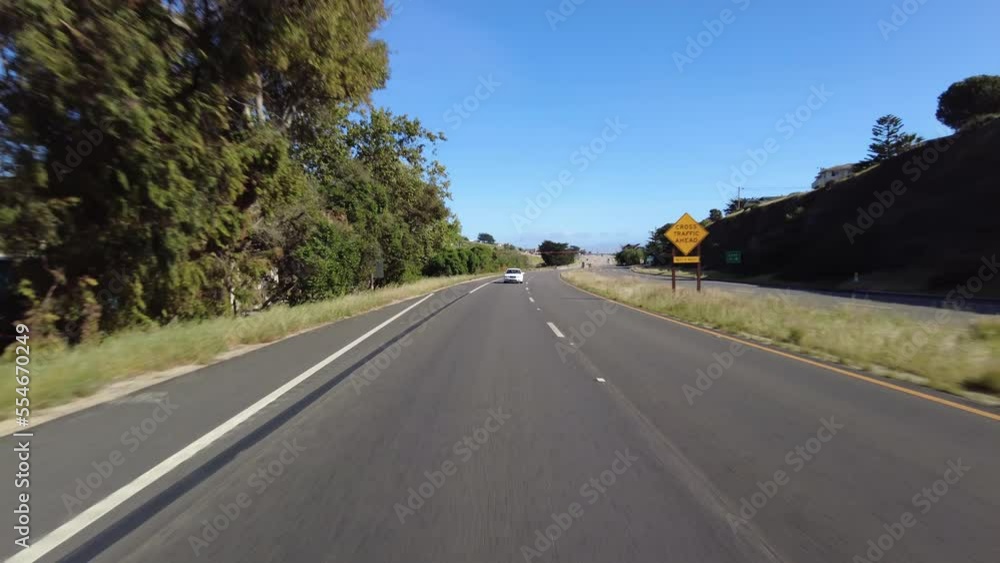 Big Sur Pacific Coast Highway Northbound 1 Morro Bay to San Simeon 04 Rear View Multi Camera Driving Plate California USA Big Sur Pacific Coast Highway Northbound 1 Morro Bay to San Simeon 04 Rear View Multi Camera Driving Plate California USA