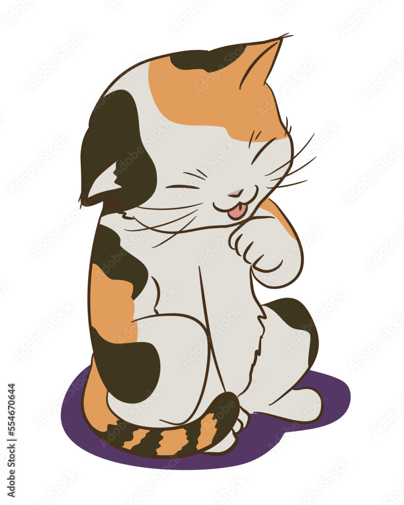 Cute Cat vector hand draw Cute Cat vector hand draw