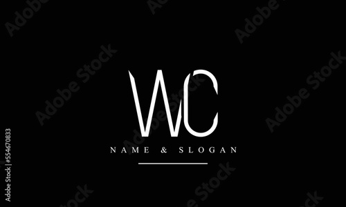 WC, CW, W, C abstract letters logo monogram