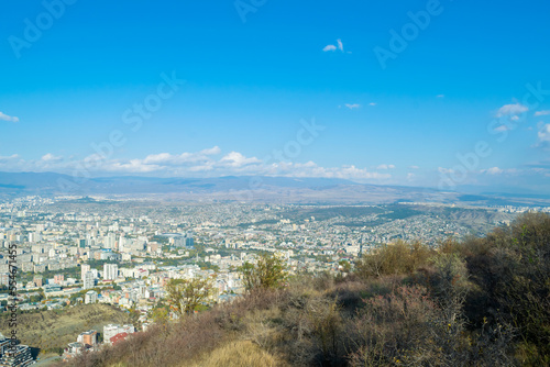 view from the top of the mountain. Tbilisi
