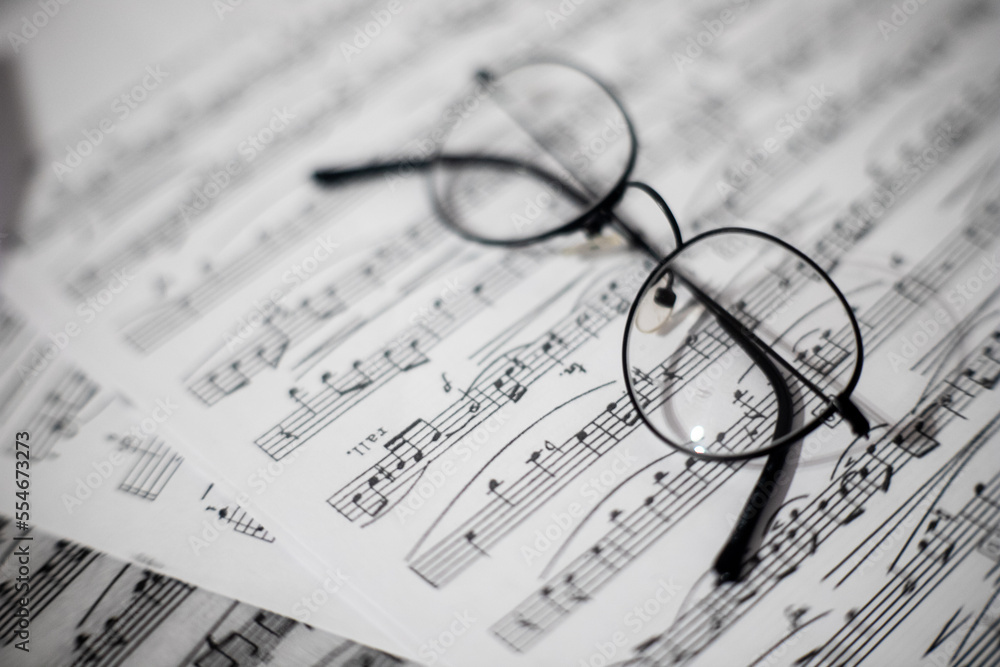 music, glasses, sheet, score, scores, paper, notes, teacher music, glasses, sheet, score, scores, paper, notes, teacher