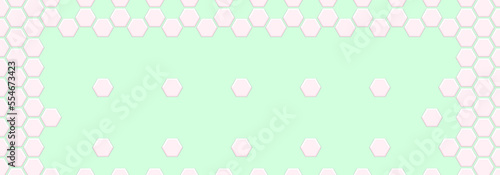  Embossed Light Pink Hexagon Frame On Light Green Backgrounds. Abstract Pattern Tiles. Abstract Tortoiseshell. Abstract Honeycomb. Sweet Pastel Soft Color