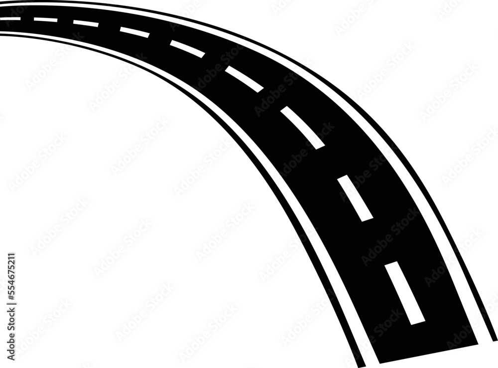 Naklejka premium Road icon vector illustration isolated on white background.