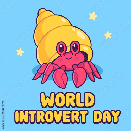 World Introvert Day hermit crab