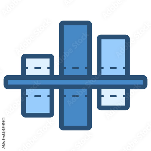 statistical bar graph icon