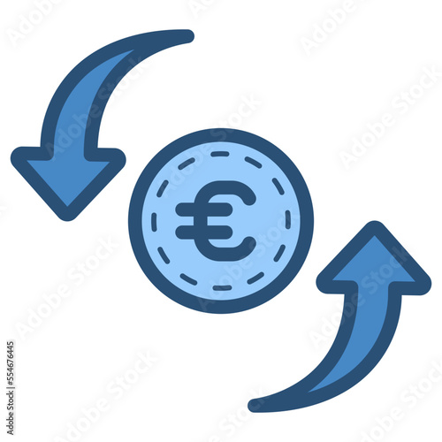 euro money transfer icon
