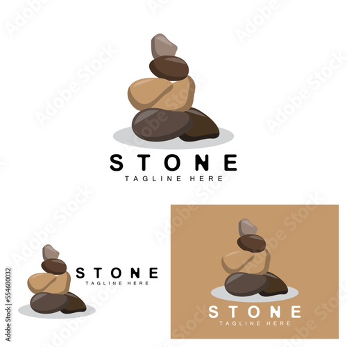 Stacked Stone Logo Design, Balancing Stone Vector, Building Material Stone Illustration, Pumice Stone Illustration Walpapeer Stone photo