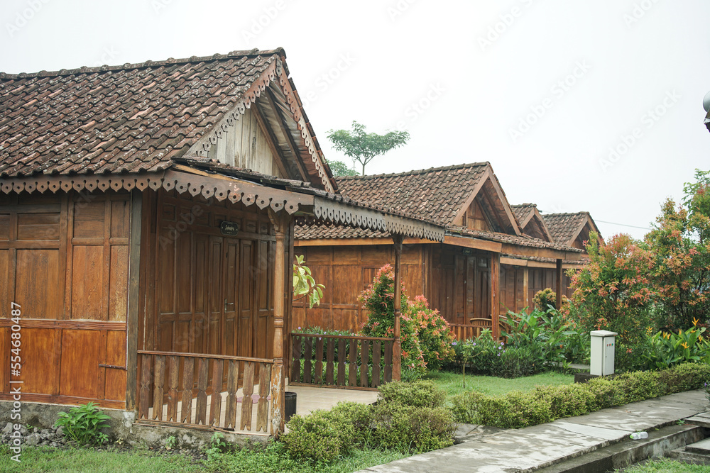 A rumah adat Jawa Tengah, also known as a rumah Joglo, is a typical