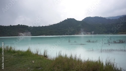 beautiful natural scenery, mountains, panoramas, Lake Talaga Bodas, natural tourist attractions in Garut, West Java, Indonesia photo