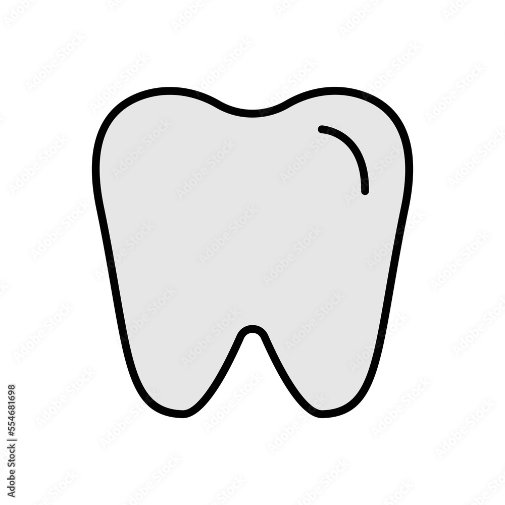 Tooth icon illustration. Outline color icon style. icon related to healthcare and medical. Simple vector design editable Tooth icon illustration. Outline color icon style. icon related to healthcare and medical. Simple vector design editable