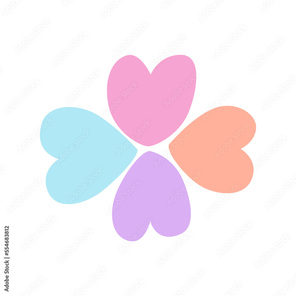 pastel heart clover lucky pastel heart clover lucky