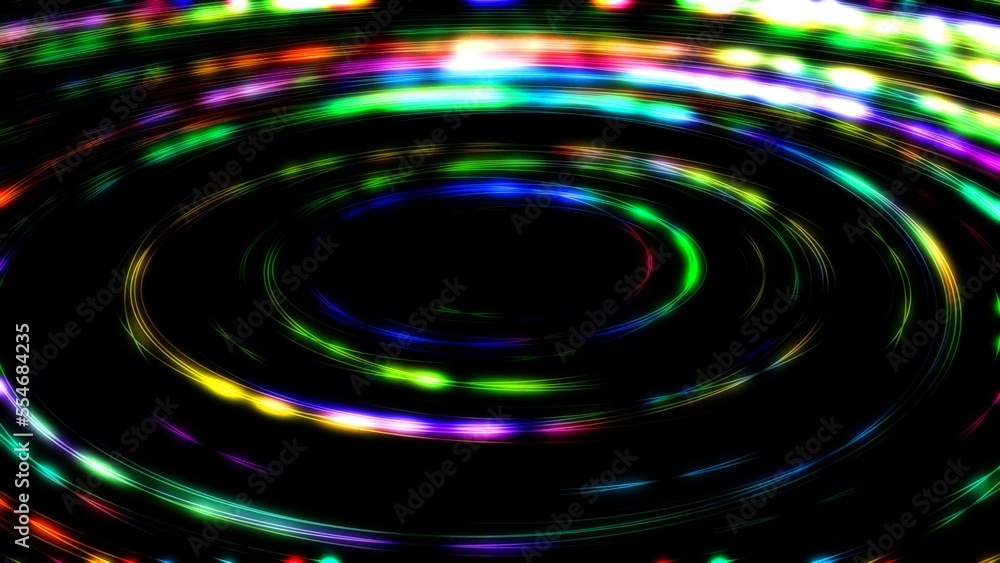 Hintergrund - neonfarbene konzentrische Ringe