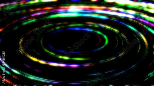 Hintergrund - neonfarbene konzentrische Ringe